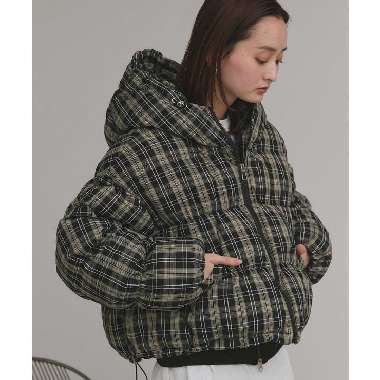【2025AW新作】チェックダウンジャケット | ad thie | 詳細画像6 