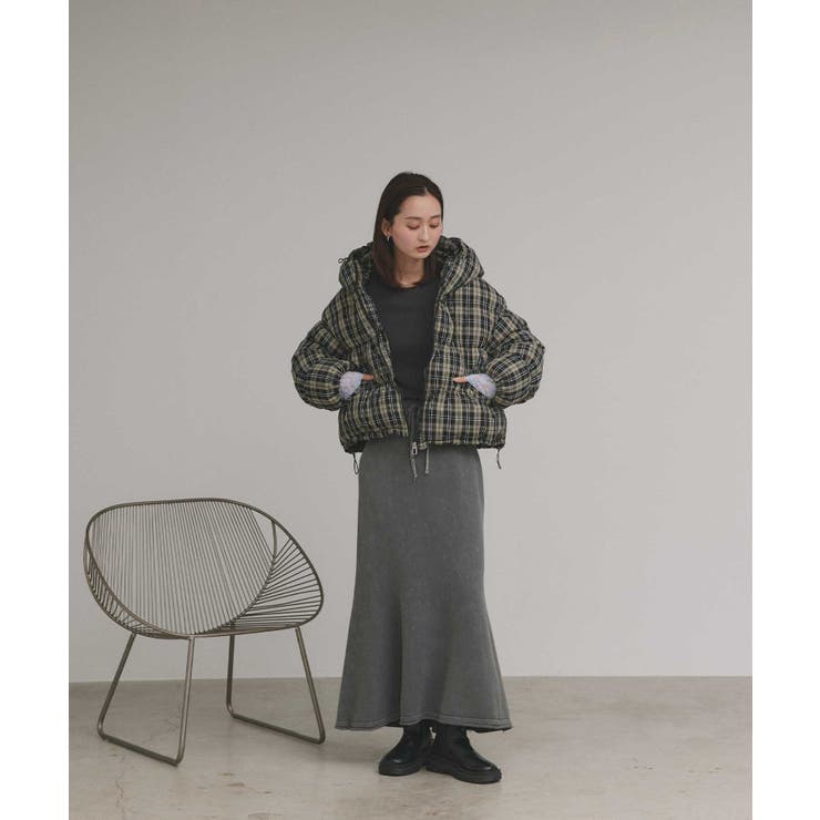 【2025AW新作】チェックダウンジャケット | ad thie | 詳細画像8 