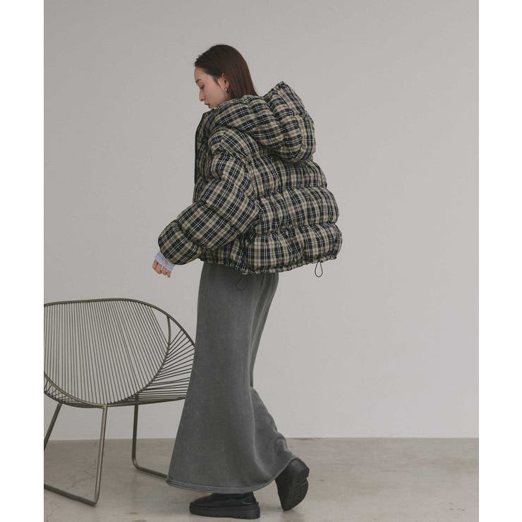 【2025AW新作】チェックダウンジャケット | ad thie | 詳細画像9 