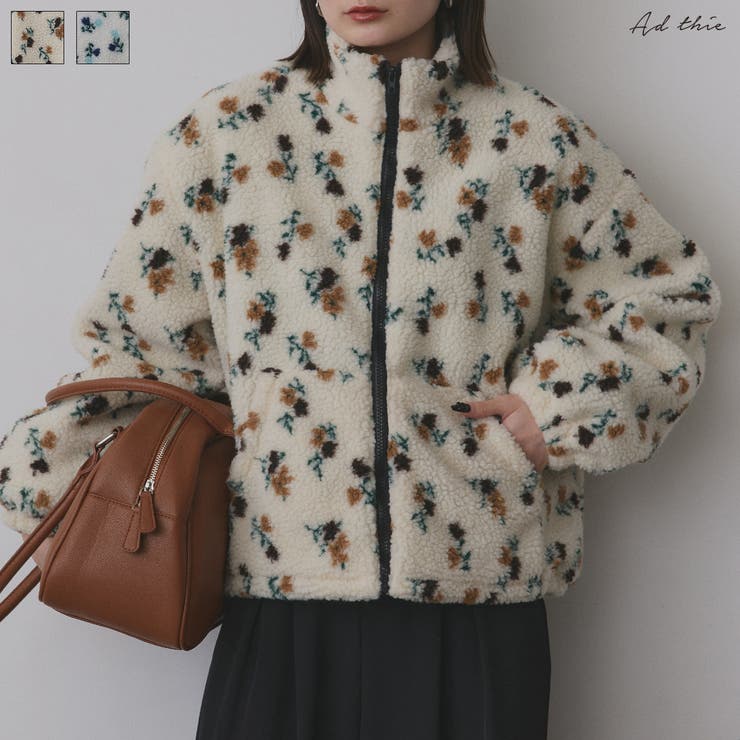 フラワーボアブルゾン | ad thie | 詳細画像1 