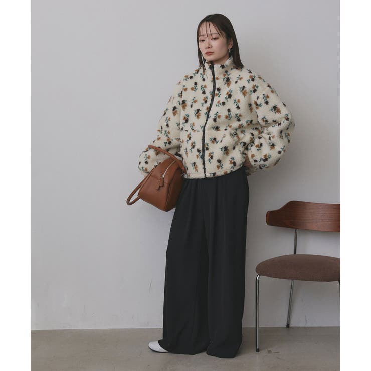 フラワーボアブルゾン | ad thie | 詳細画像12 