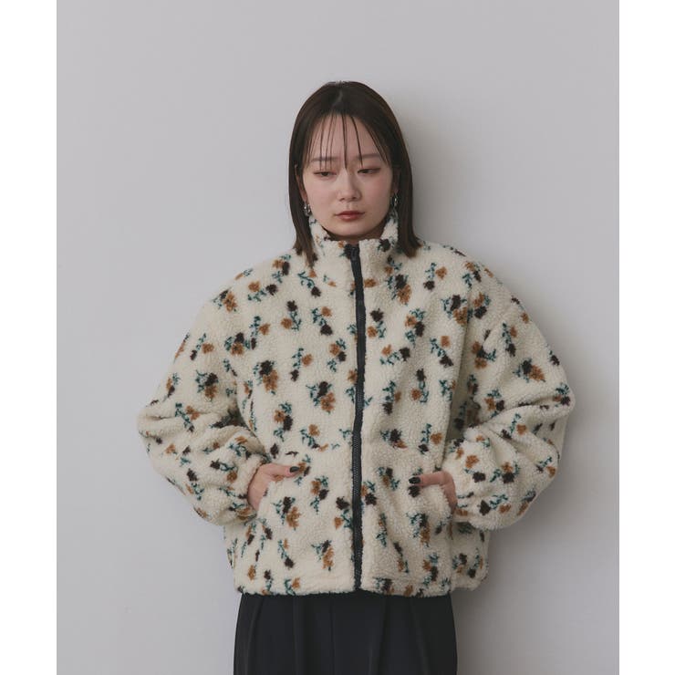 フラワーボアブルゾン | ad thie | 詳細画像15 
