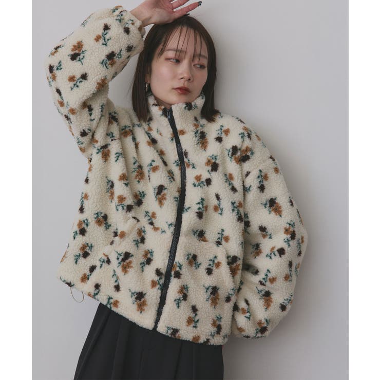 フラワーボアブルゾン | ad thie | 詳細画像16 