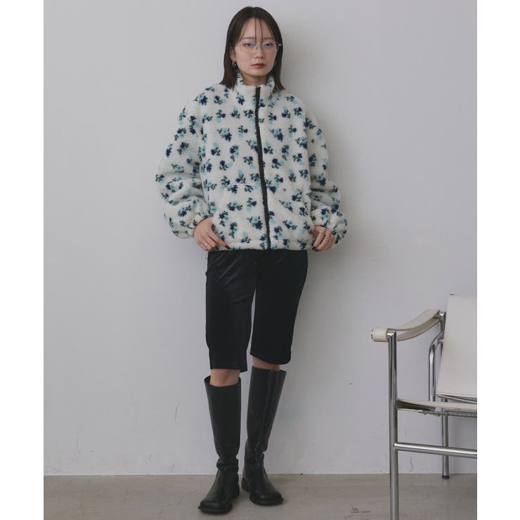 フラワーボアブルゾン | ad thie | 詳細画像18 