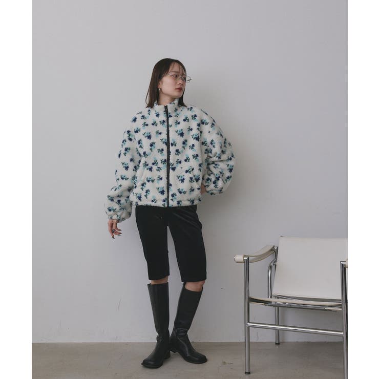 フラワーボアブルゾン | ad thie | 詳細画像19 