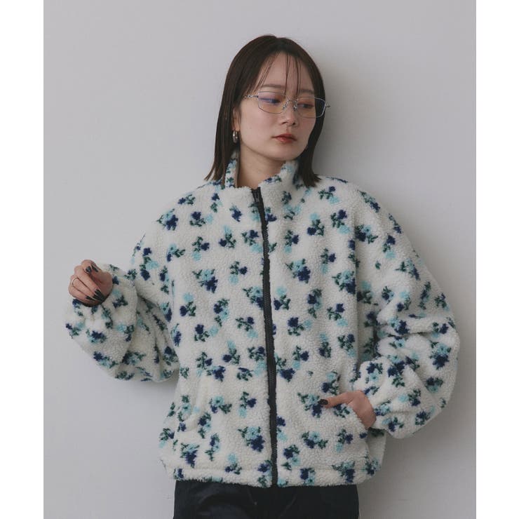 フラワーボアブルゾン | ad thie | 詳細画像21 