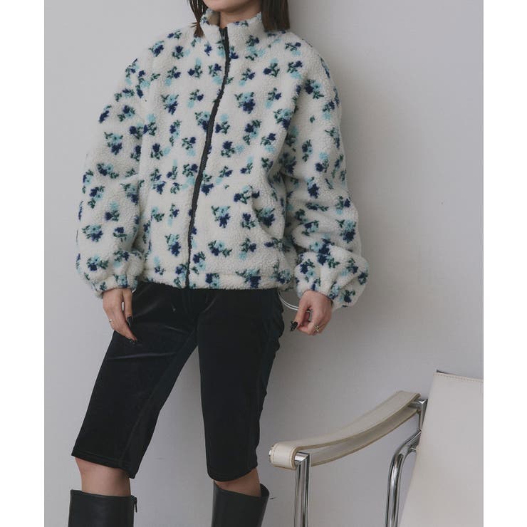 フラワーボアブルゾン | ad thie | 詳細画像22 