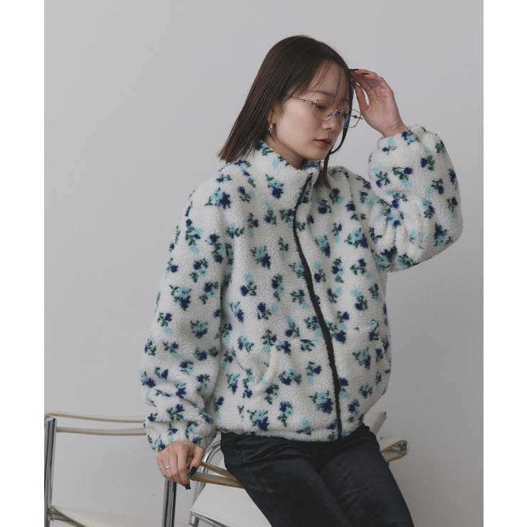 フラワーボアブルゾン | ad thie | 詳細画像23 