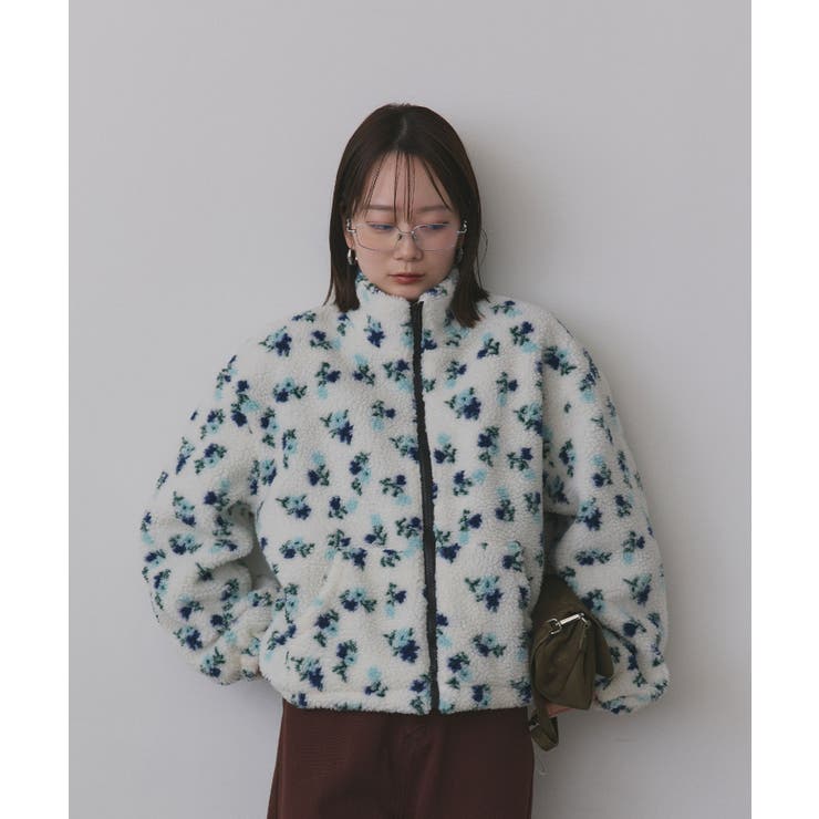 フラワーボアブルゾン | ad thie | 詳細画像30 