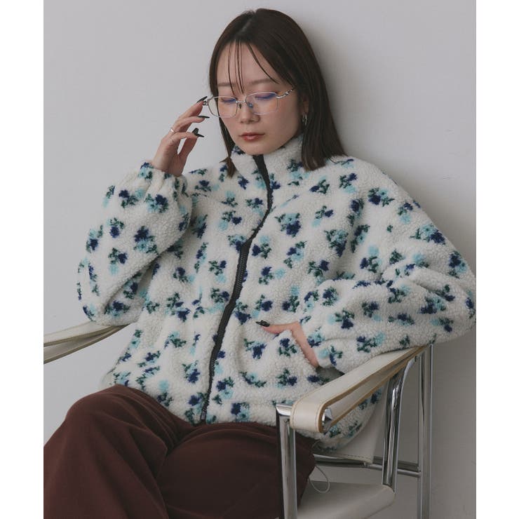フラワーボアブルゾン | ad thie | 詳細画像31 