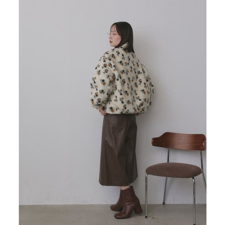 フラワーボアブルゾン | ad thie | 詳細画像4 