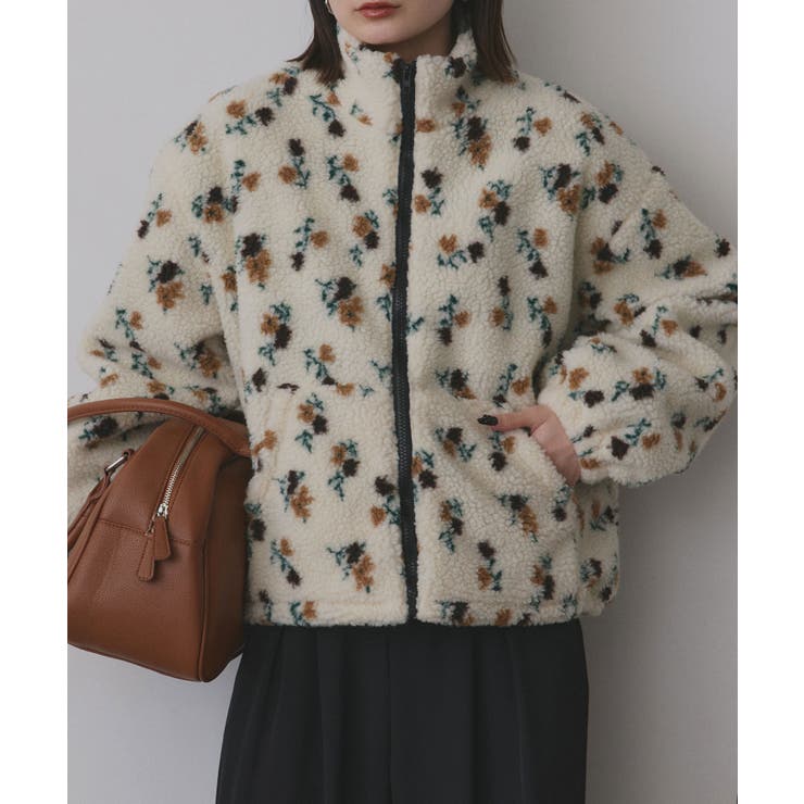 フラワーボアブルゾン | ad thie | 詳細画像5 