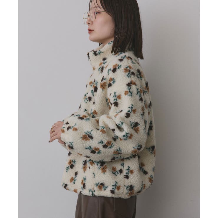フラワーボアブルゾン | ad thie | 詳細画像7 