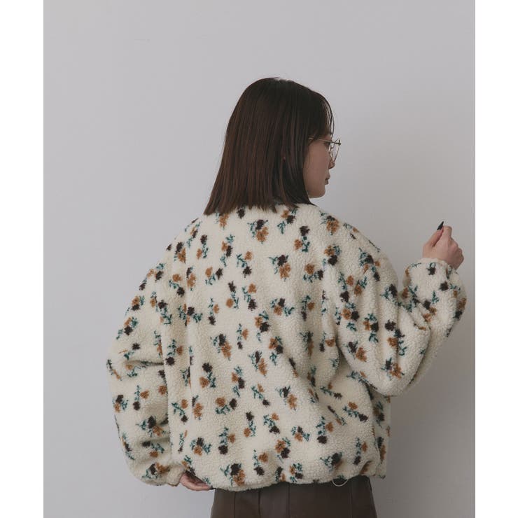 フラワーボアブルゾン | ad thie | 詳細画像8 