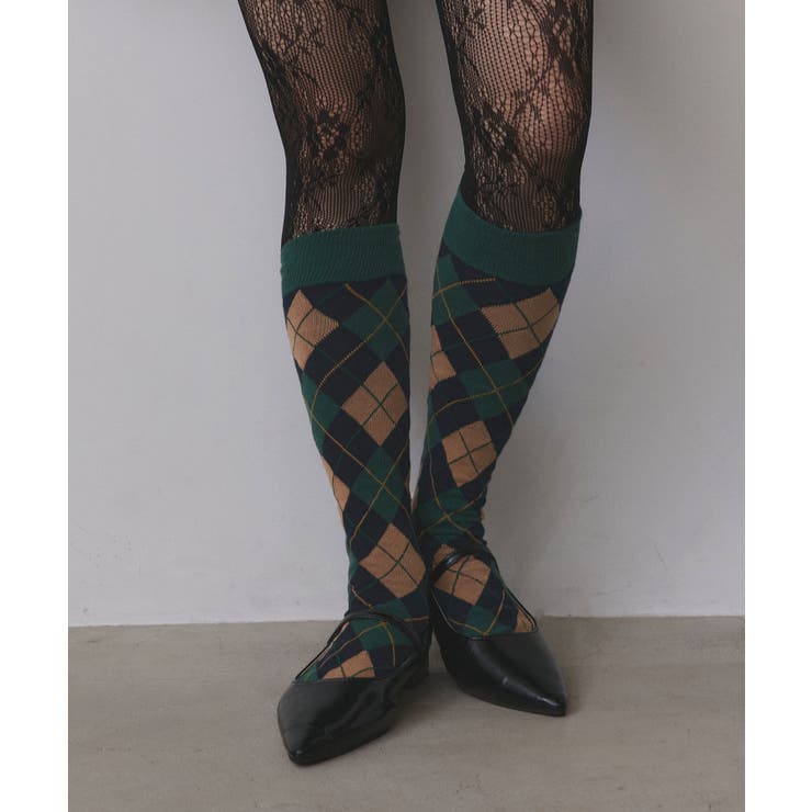 グリーン | アーガイルハイソックス | ad thie