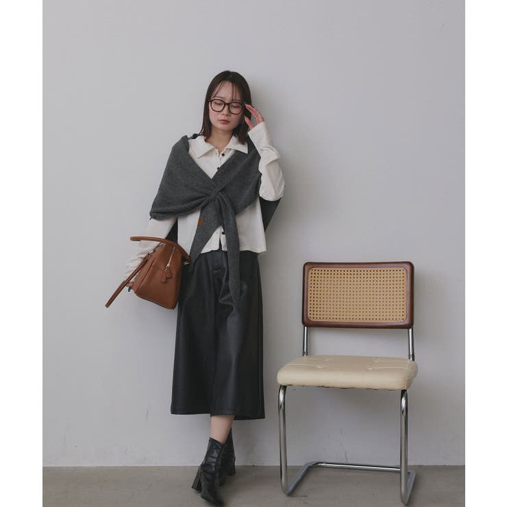 トライアングルニットストール | ad thie | 詳細画像12 