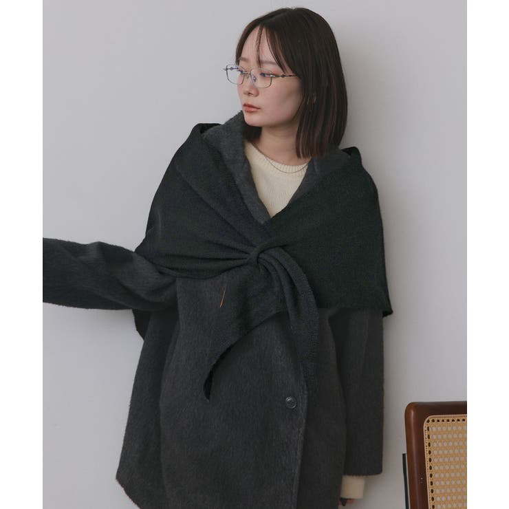 トライアングルニットストール | ad thie | 詳細画像7 