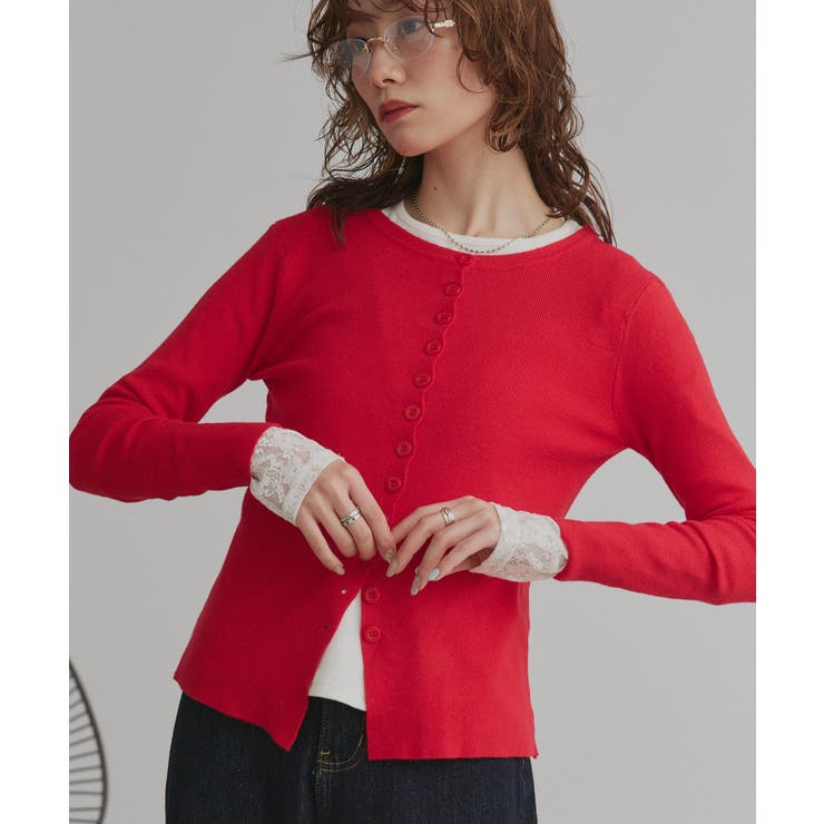 【2026SS新作】コンパクトリブニットカーディガン | ad thie | 詳細画像10 