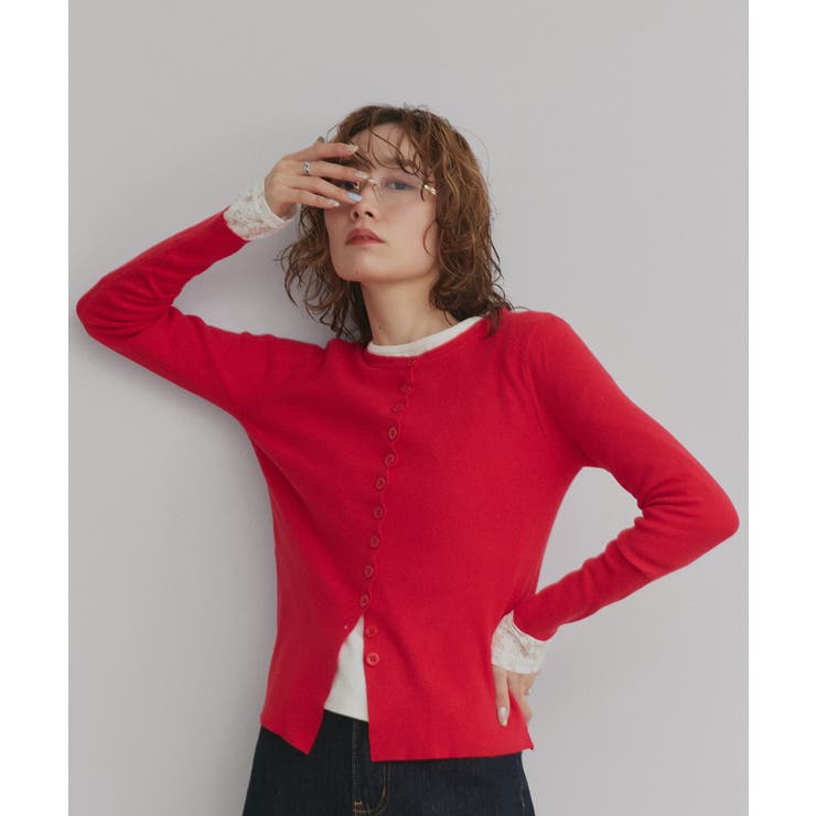 【2026SS新作】コンパクトリブニットカーディガン | ad thie | 詳細画像14 