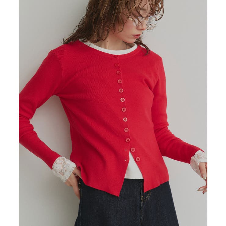 【2026SS新作】コンパクトリブニットカーディガン | ad thie | 詳細画像15 