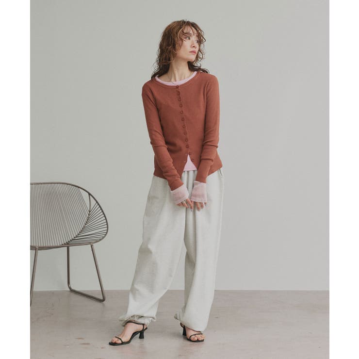 【2026SS新作】コンパクトリブニットカーディガン | ad thie | 詳細画像16 