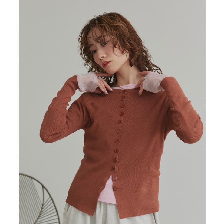 【2026SS新作】コンパクトリブニットカーディガン | ad thie | 詳細画像18 