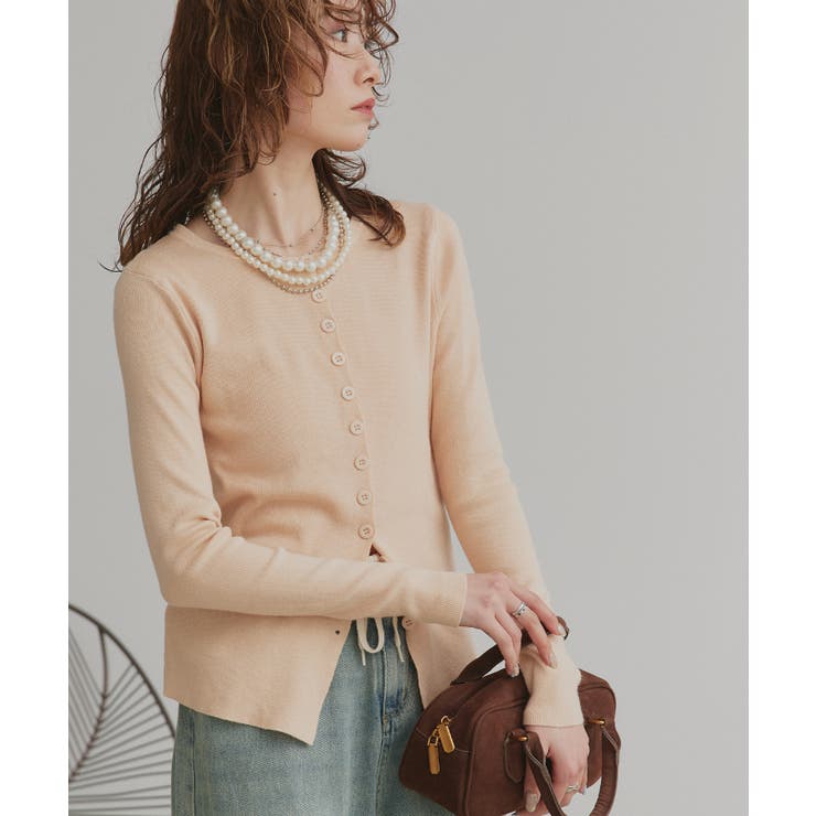 【2026SS新作】コンパクトリブニットカーディガン | ad thie | 詳細画像23 