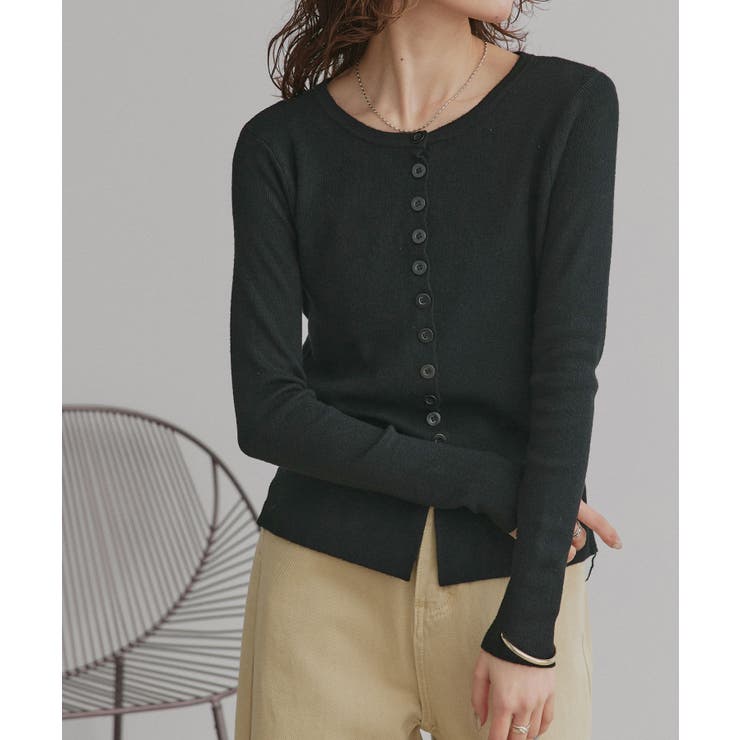 【2026SS新作】コンパクトリブニットカーディガン | ad thie | 詳細画像6 