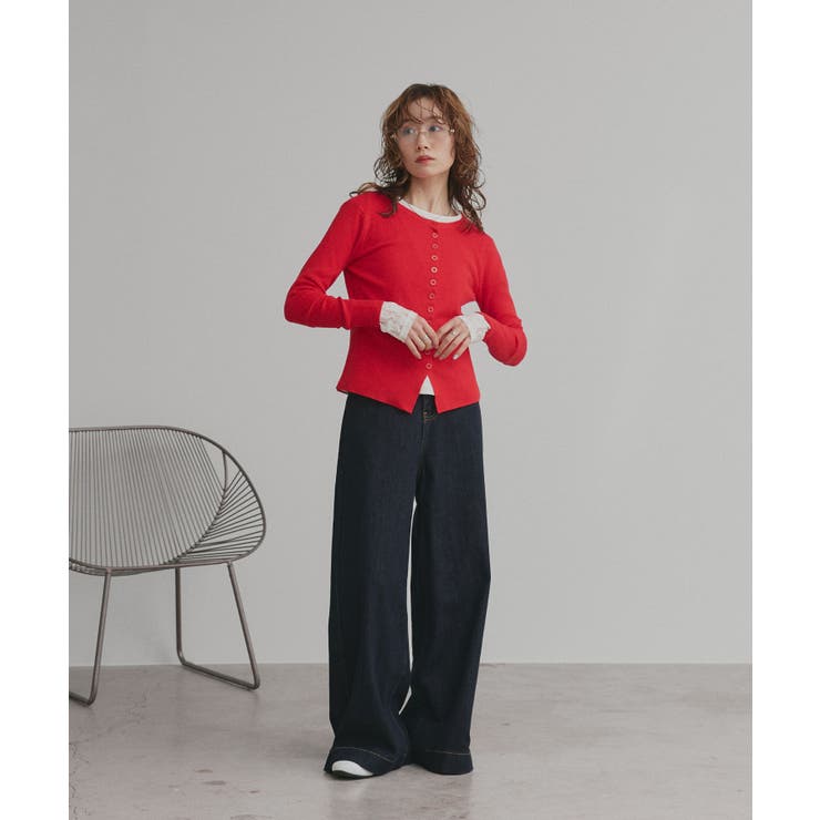 【2026SS新作】コンパクトリブニットカーディガン | ad thie | 詳細画像8 