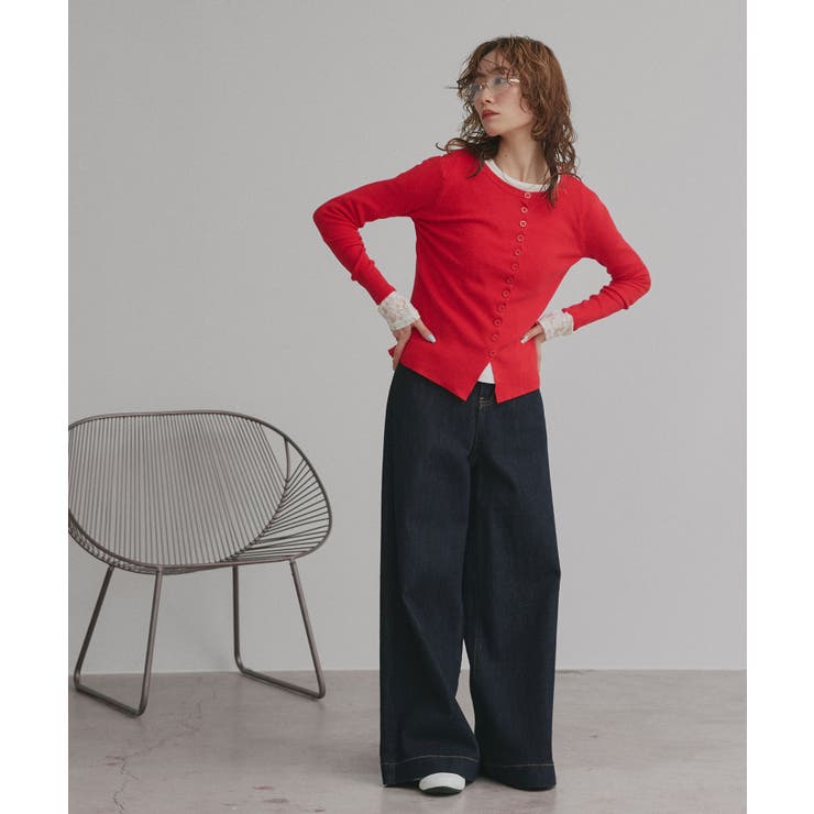 【2026SS新作】コンパクトリブニットカーディガン | ad thie | 詳細画像9 