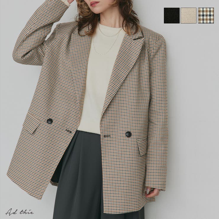 【2026SS新作】オーバーサイズダブルテーラードジャケット | ad thie | 詳細画像1 