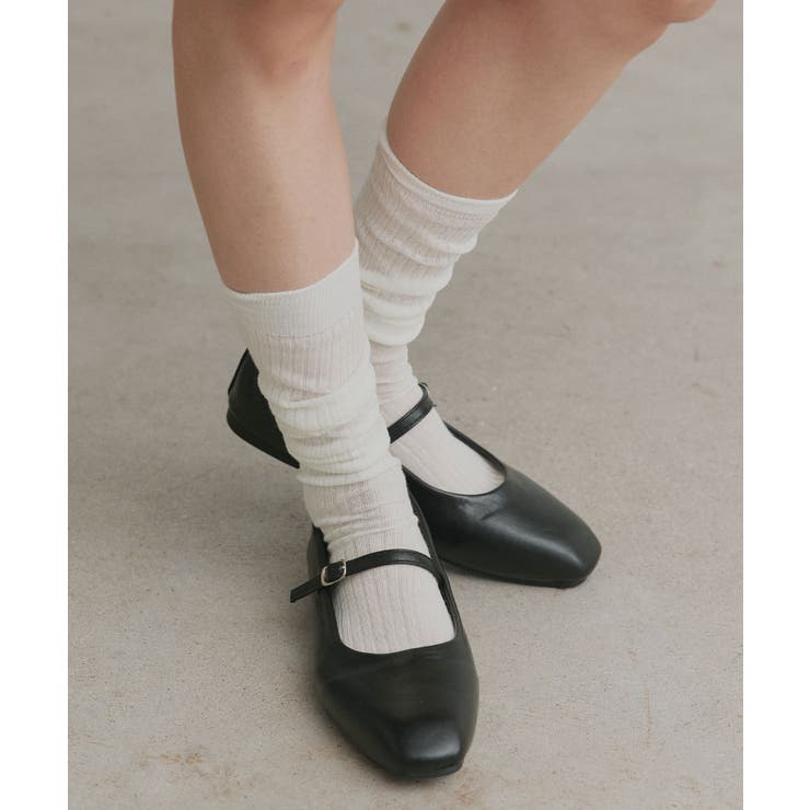 【2026SS新作】ベーシックシアーリブハイソックス | ad thie | 詳細画像10 