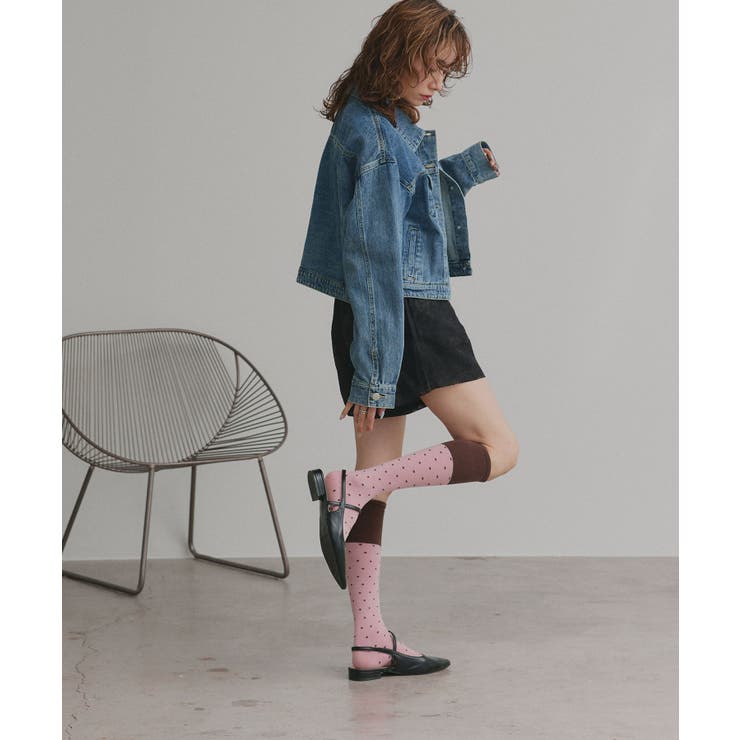 【2026SS新作】バイカラードットクルーソックス | ad thie | 詳細画像12 