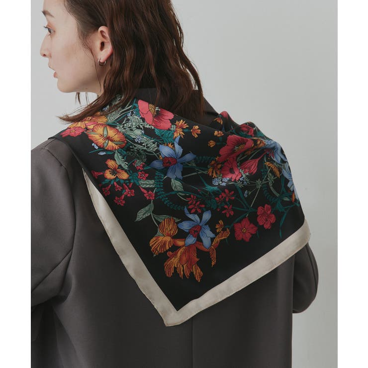 【2026SS新作】シルクタッチ花柄大判スカーフ | ad thie | 詳細画像18 