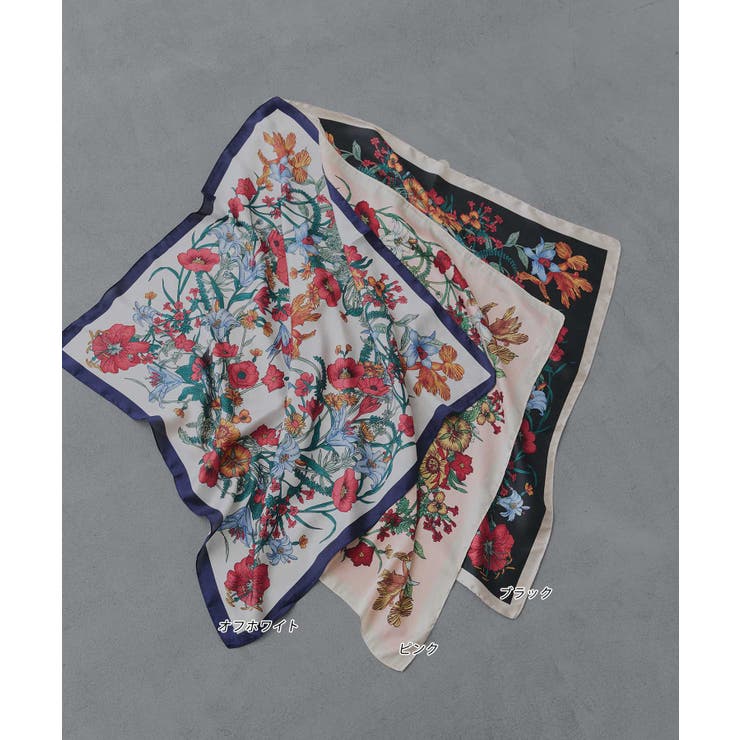 【2026SS新作】シルクタッチ花柄大判スカーフ | ad thie | 詳細画像21 