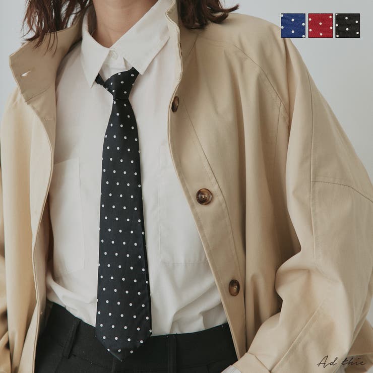 【2026SS新作】ワンタッチドットネクタイ | ad thie | 詳細画像1 