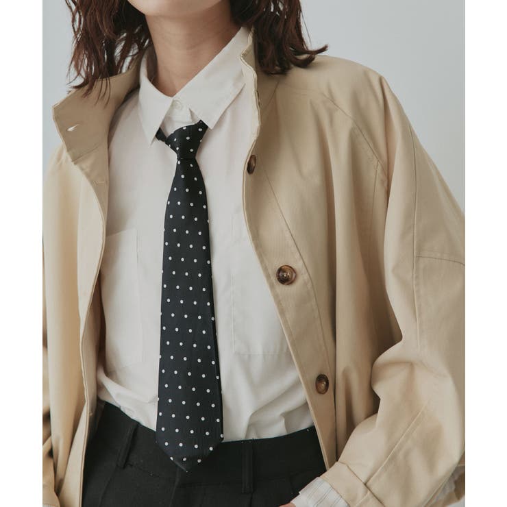 ブラック | 【2026SS新作】ワンタッチドットネクタイ | ad thie