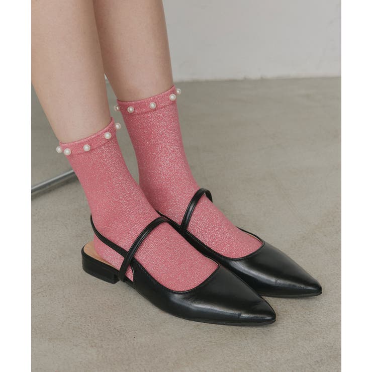 【2026SS新作】パールラメクルーソックス | ad thie | 詳細画像12 