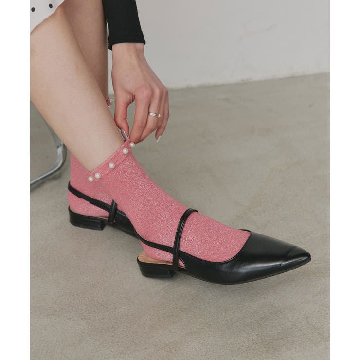 【2026SS新作】パールラメクルーソックス | ad thie | 詳細画像13 