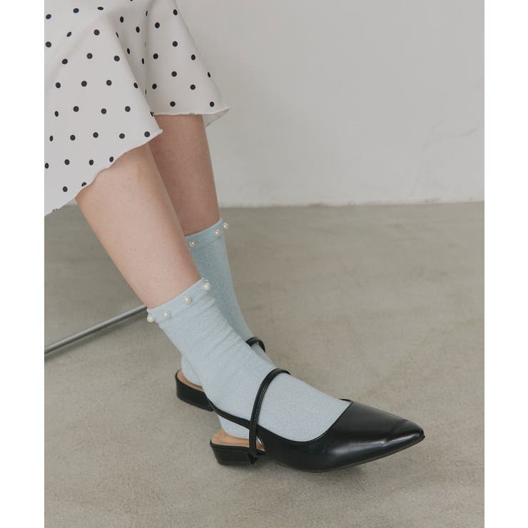 【2026SS新作】パールラメクルーソックス | ad thie | 詳細画像18 