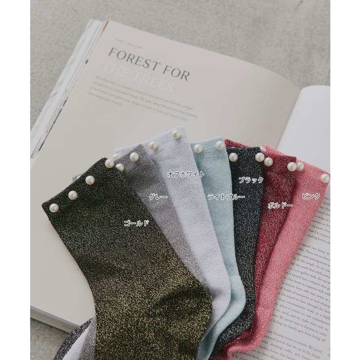 【2026SS新作】パールラメクルーソックス | ad thie | 詳細画像21 