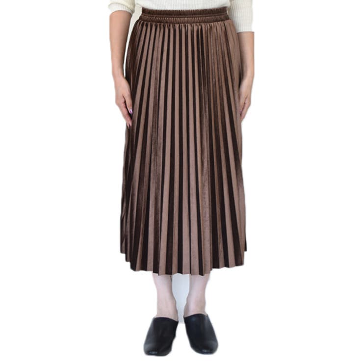 ミモレ丈ベロアプリーツスカート | ad thie | 詳細画像33 