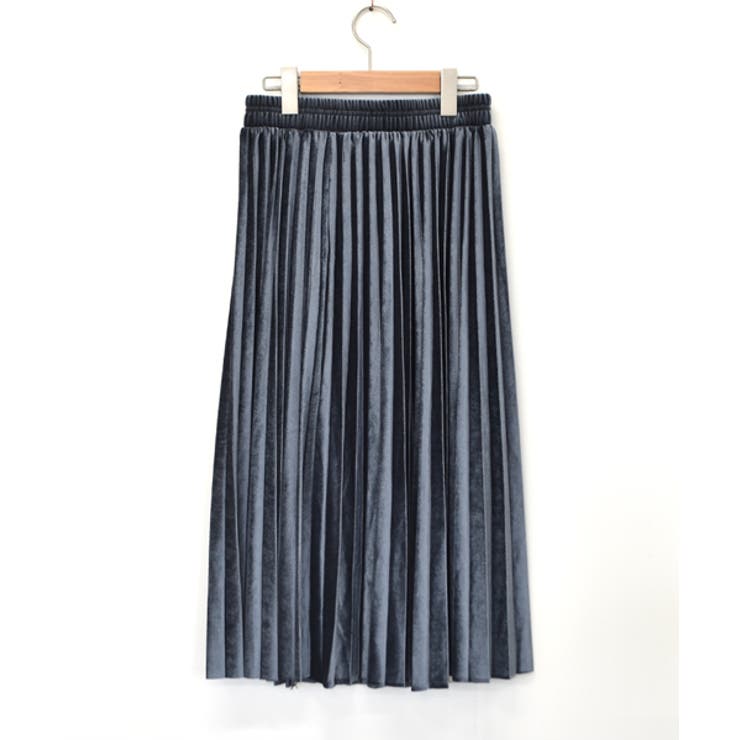 ミモレ丈ベロアプリーツスカート | ad thie | 詳細画像36 
