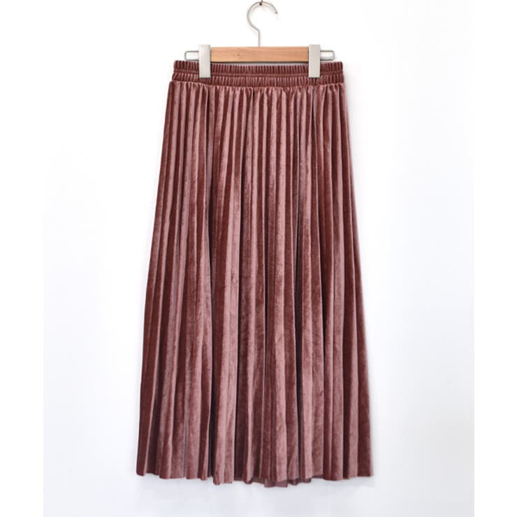 ミモレ丈ベロアプリーツスカート | ad thie | 詳細画像38 