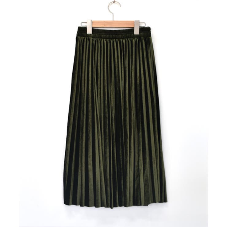 ミモレ丈ベロアプリーツスカート | ad thie | 詳細画像41 