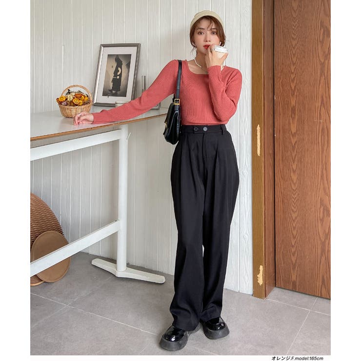 スクエアーニット リブニット トップス | ad thie | 詳細画像34 