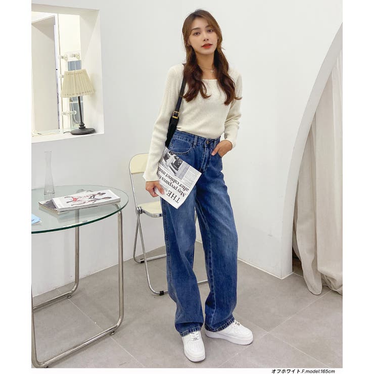 スクエアーニット リブニット トップス | ad thie | 詳細画像38 