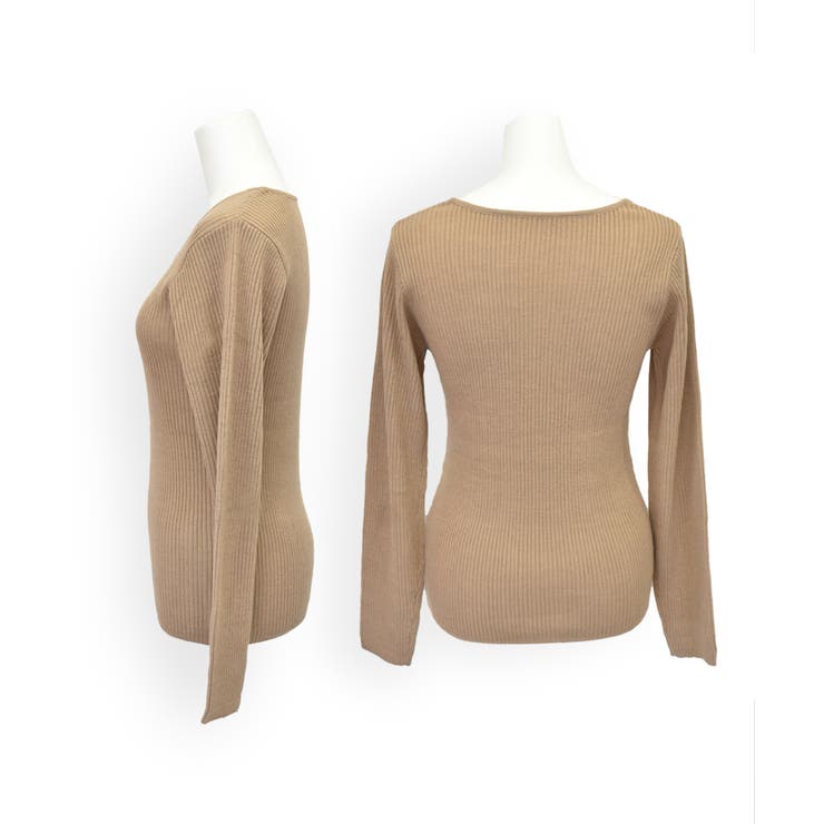 スクエアーニット リブニット トップス | ad thie | 詳細画像45 