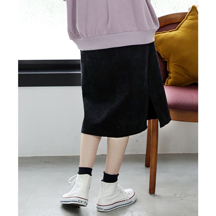 サイドスリット入りコーデュロイタイトスカート | ad thie | 詳細画像12 