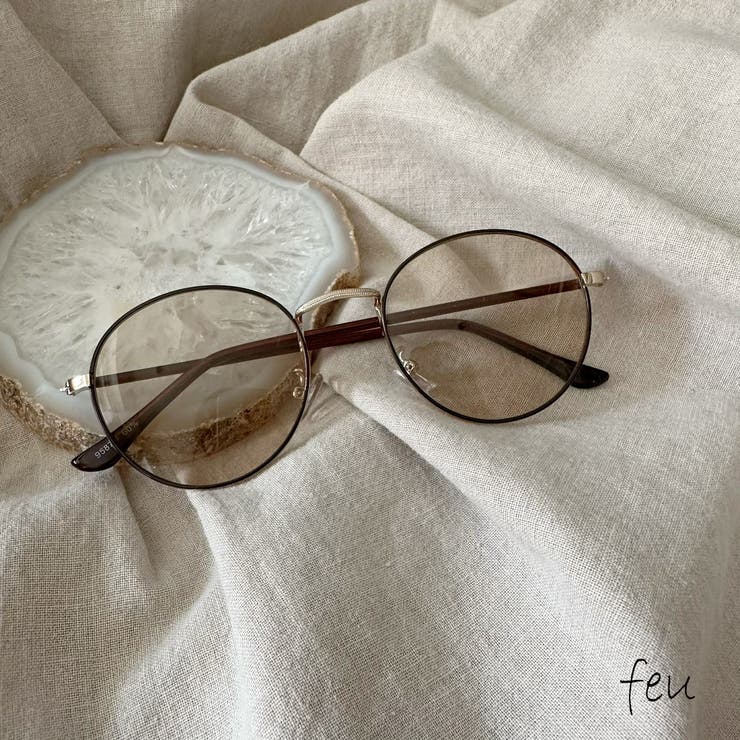 ブラウン | メタルフレームサングラス UVカット ユニセックス | feu